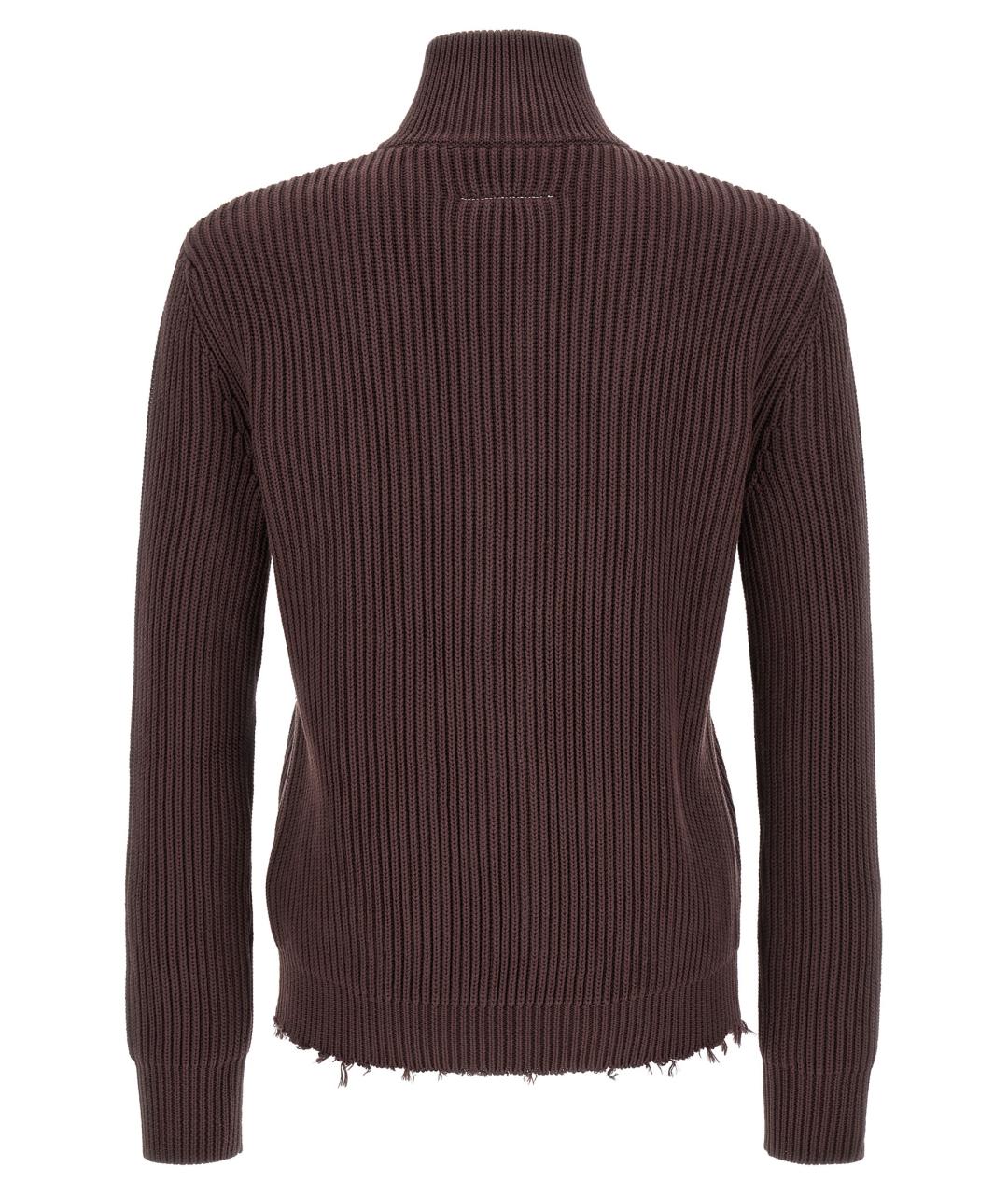 MM6 MAISON MARGIELA Коричневый хлопковый кардиган, фото 2