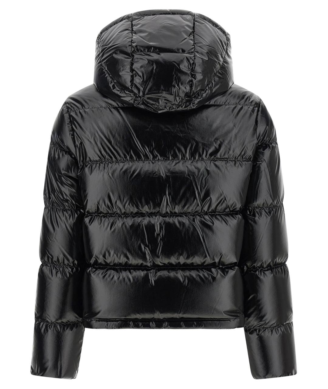 MONCLER Черный полиамидовый пуховик, фото 3