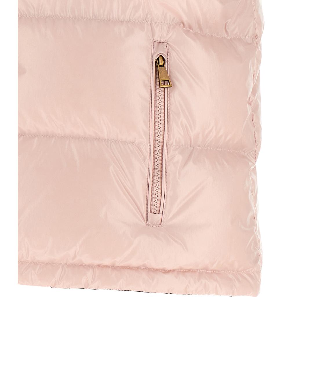 MONCLER Розовая полиамидовая жилетка, фото 5