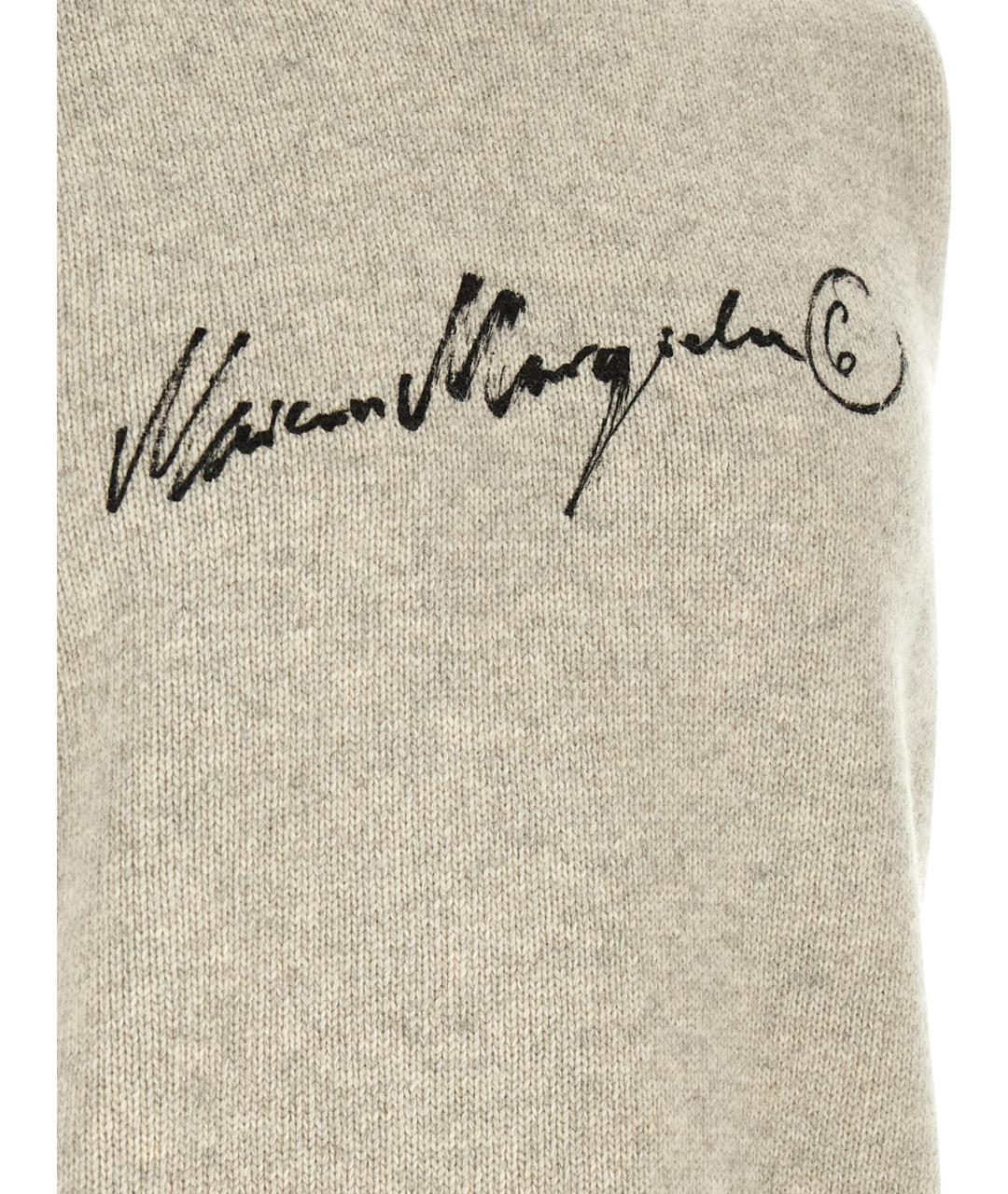 MM6 MAISON MARGIELA Серая шерстяная жилетка, фото 4