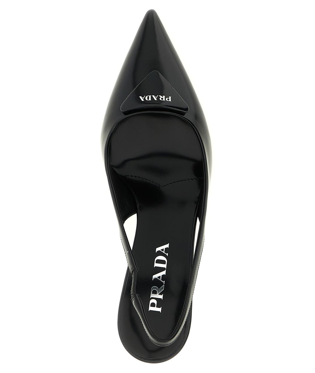 PRADA Черные кожаные туфли, фото 4