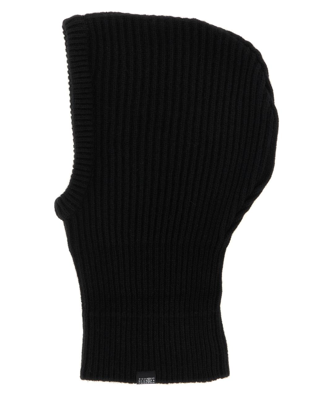 MM6 MAISON MARGIELA Черная шерстяная шапка, фото 2