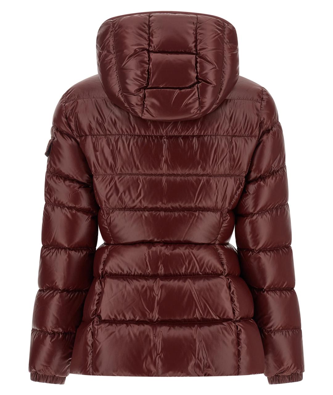 MONCLER Бордовый полиамидовый пуховик, фото 2