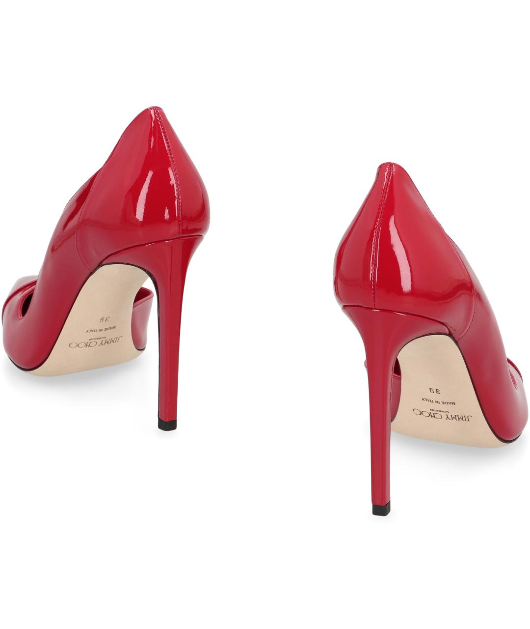 JIMMY CHOO Красные кожаные туфли, фото 3