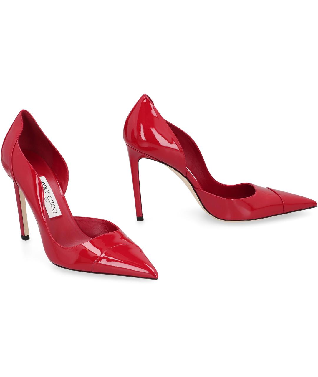 JIMMY CHOO Красные кожаные туфли, фото 2