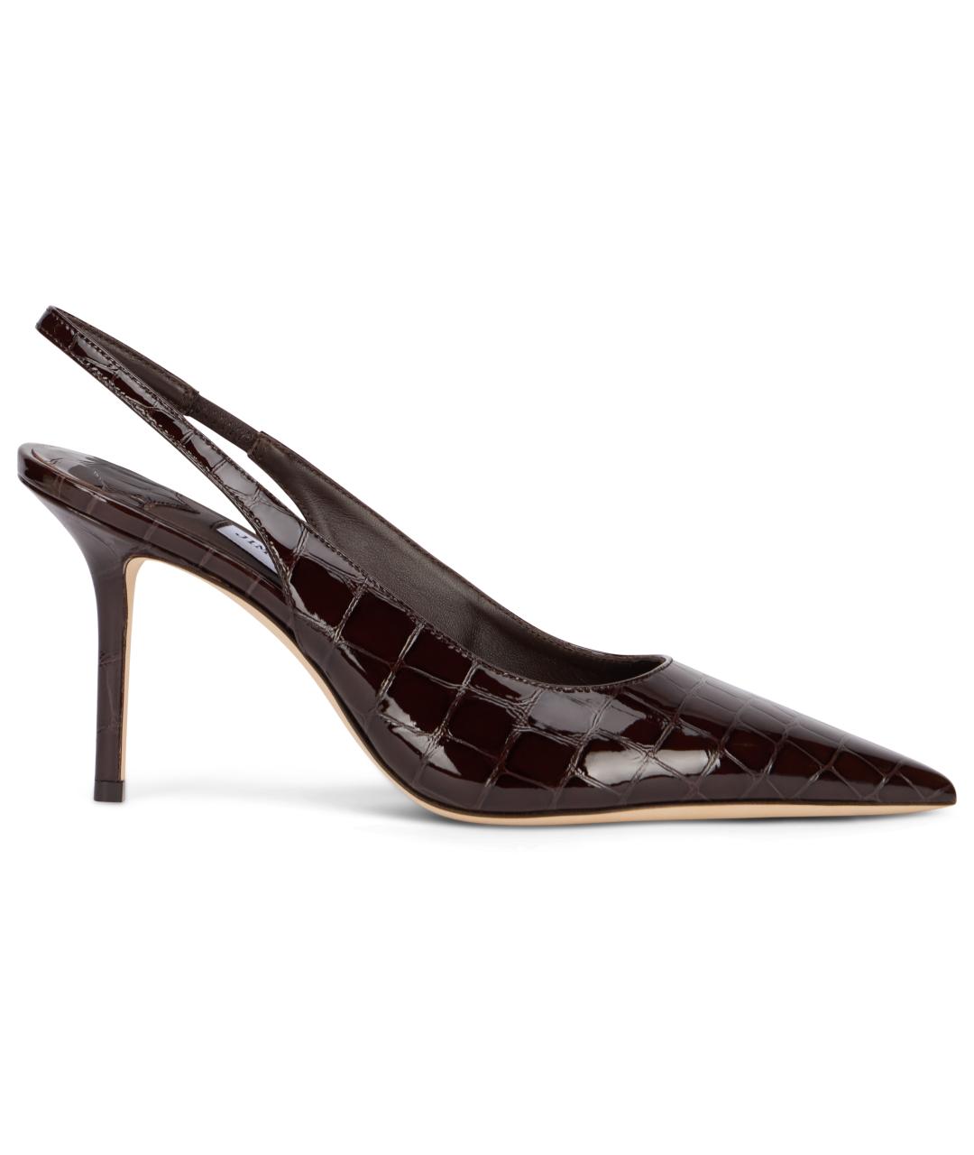 JIMMY CHOO Коричневые кожаные туфли, фото 1