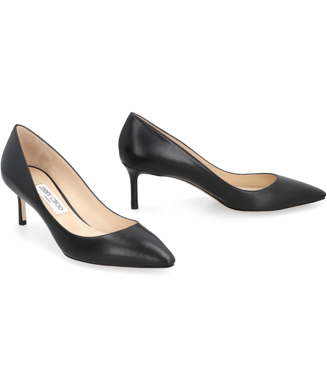 JIMMY CHOO Черные кожаные туфли, фото 2