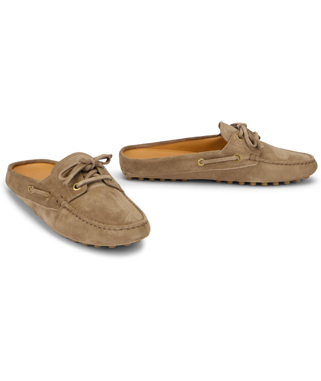 TOD'S Бежевые кожаные лоферы, фото 2
