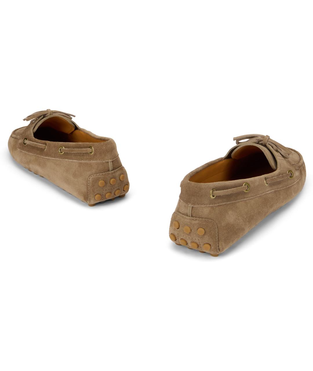 TOD'S Бежевые кожаные лоферы, фото 3