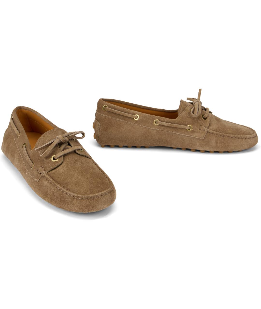TOD'S Бежевые кожаные лоферы, фото 2