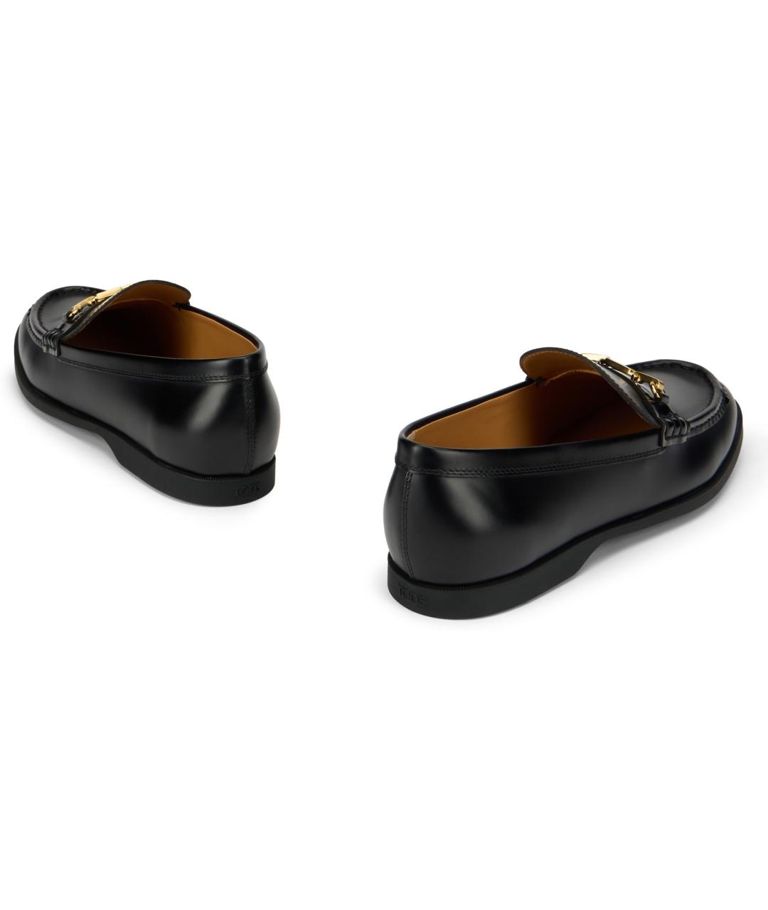 TOD'S Черные кожаные лоферы, фото 3