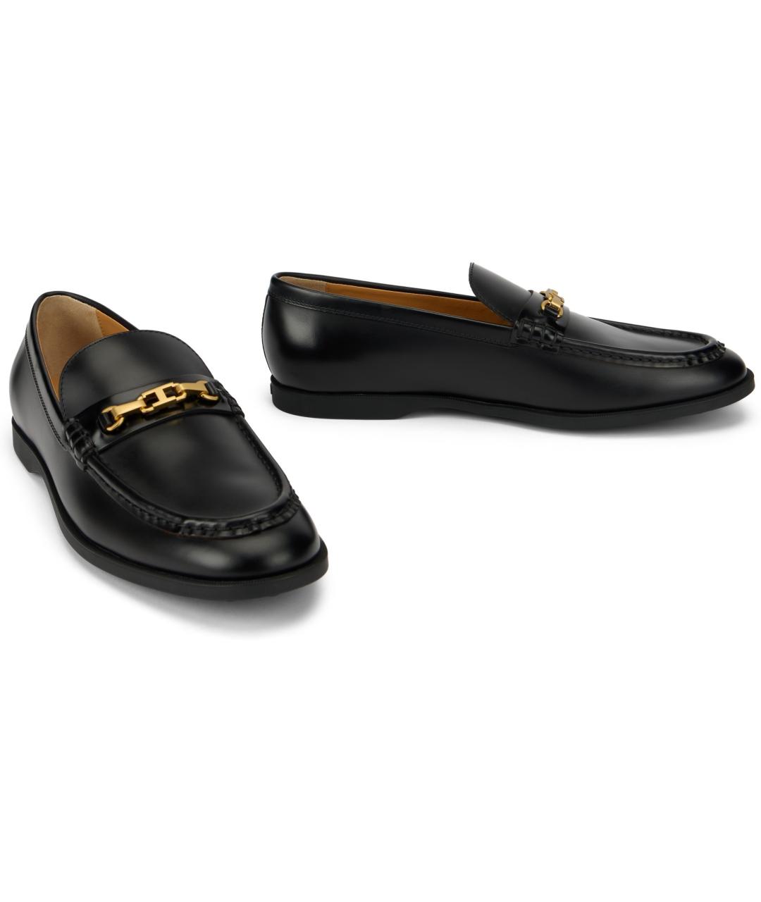 TOD'S Черные кожаные лоферы, фото 2