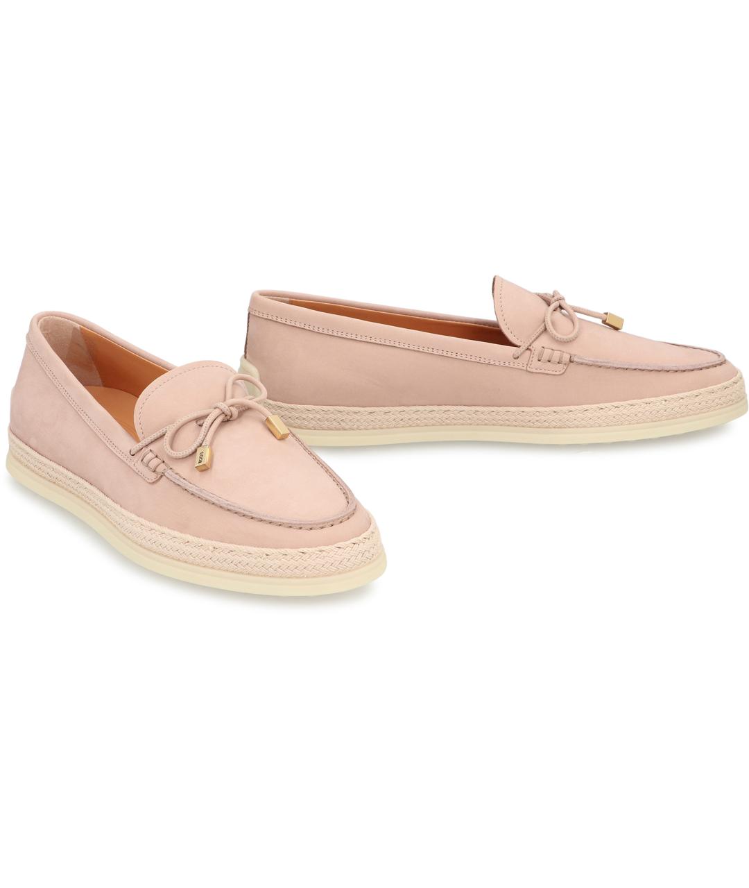 TOD'S Розовые кожаные лоферы, фото 2