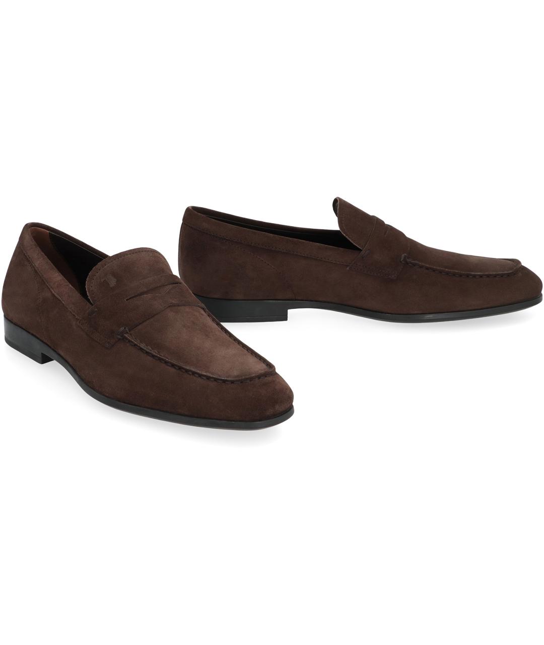 TOD'S Коричневые кожаные лоферы, фото 2