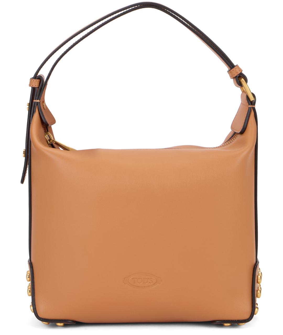 TOD'S Бежевая кожаная сумка через плечо, фото 2