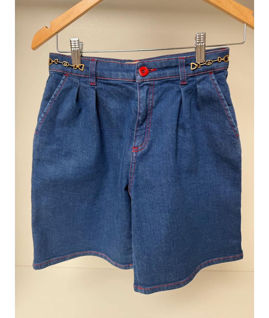 GUCCI KIDS Синие деним брюки и шорты, фото 5