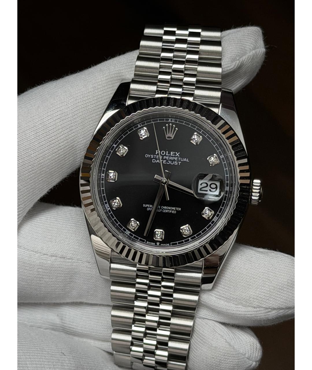 ROLEX Черные часы, фото 3