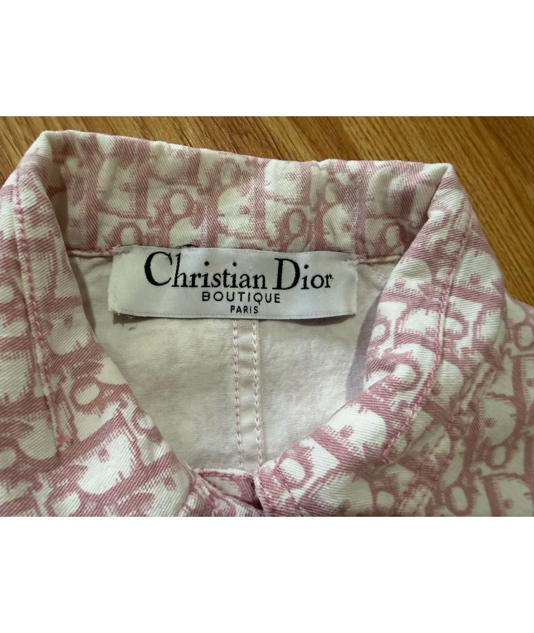 CHRISTIAN DIOR Розовый хлопковый костюм с брюками, фото 3