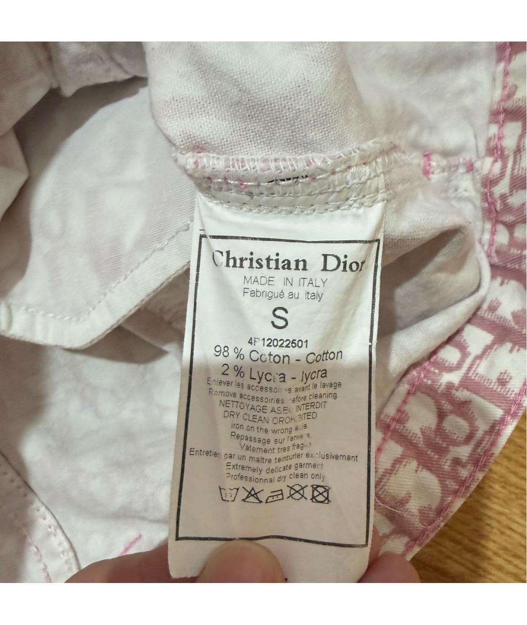 CHRISTIAN DIOR Розовый хлопковый костюм с брюками, фото 4