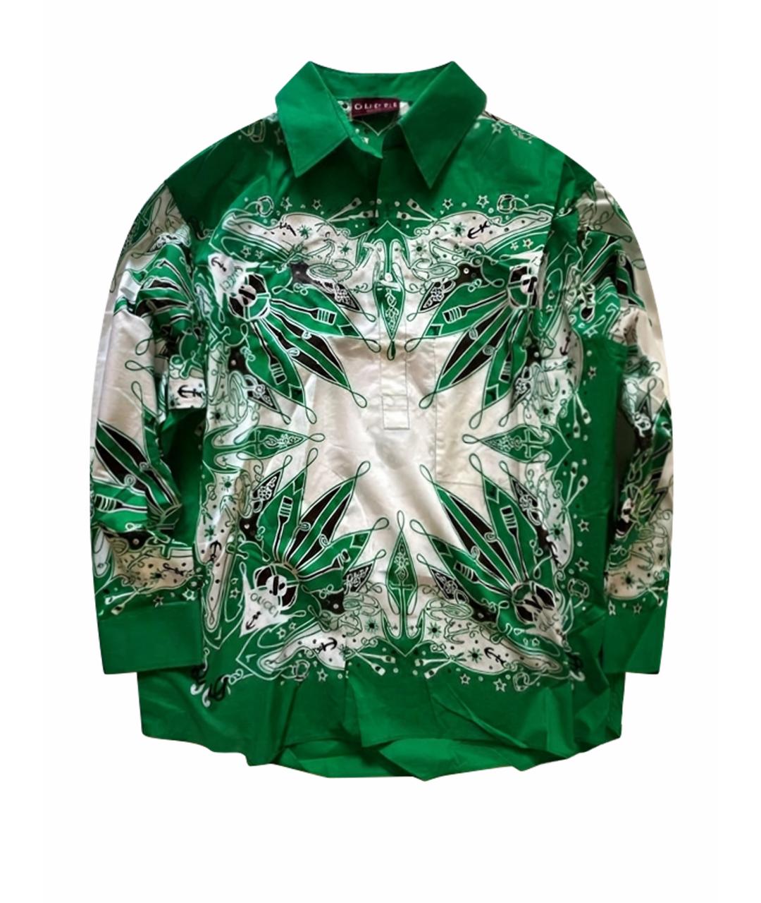 GUCCI Зеленая хлопковая кэжуал рубашка, фото 1