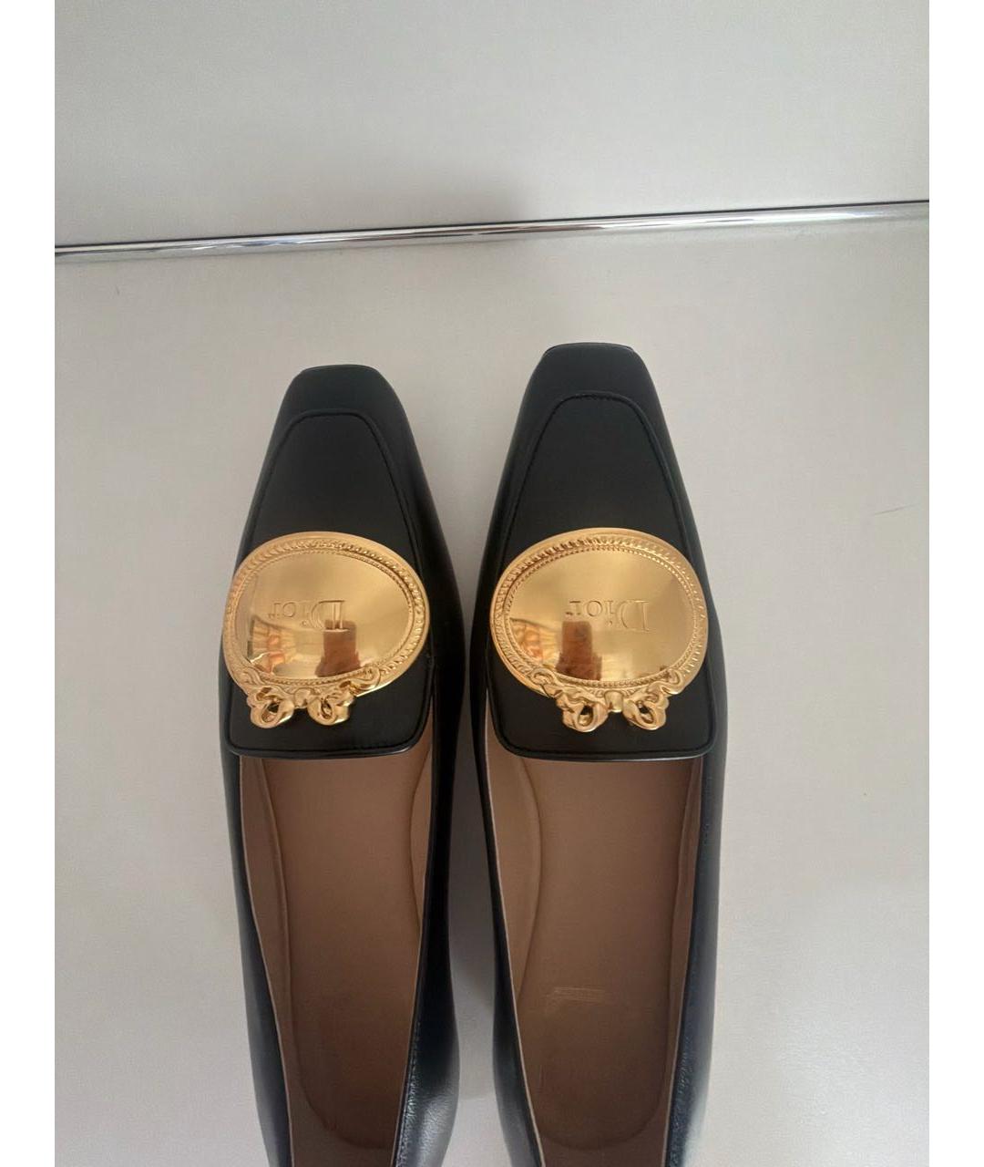 CHRISTIAN DIOR Черные кожаные туфли, фото 5