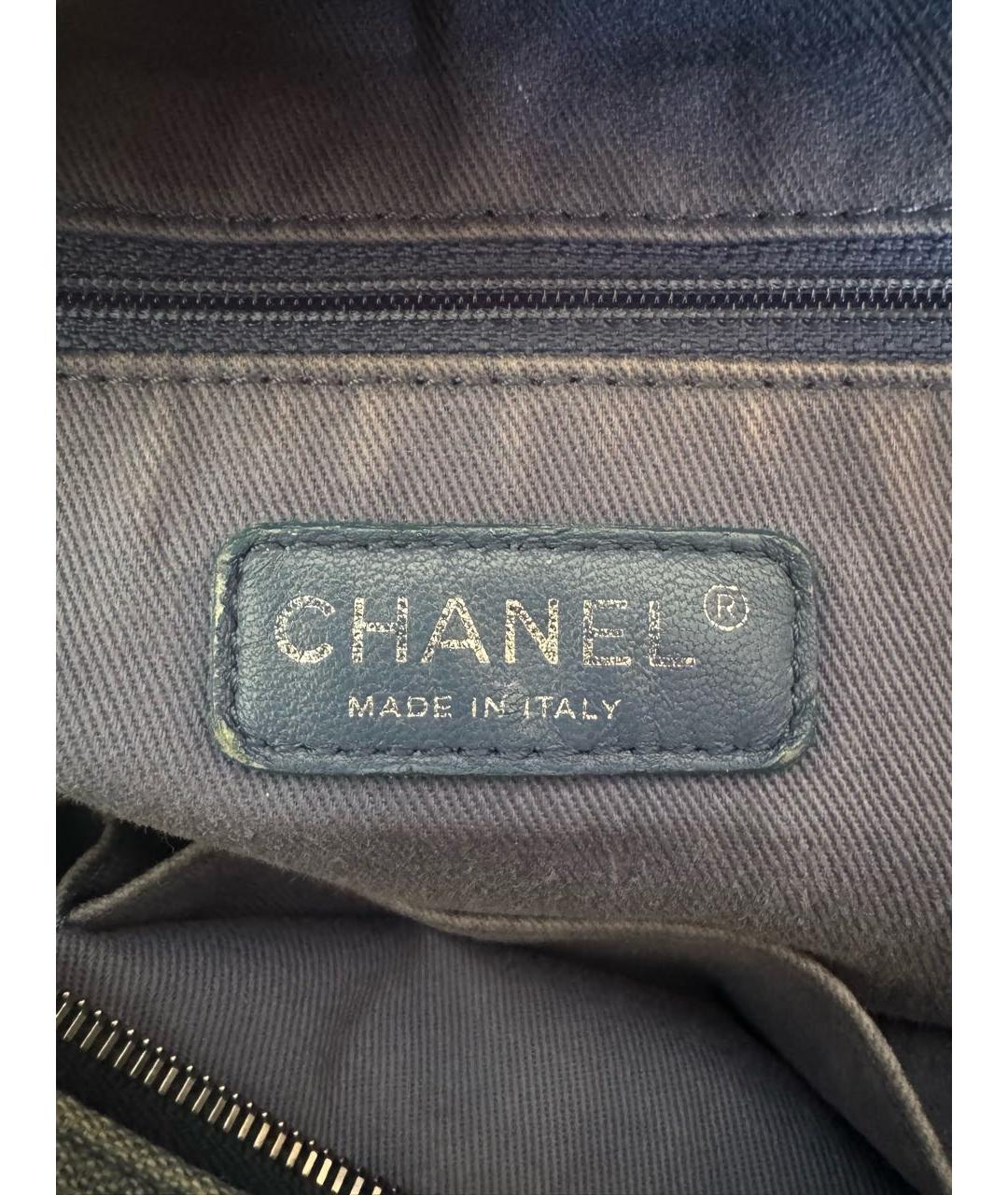 CHANEL Серая сумка с короткими ручками, фото 4
