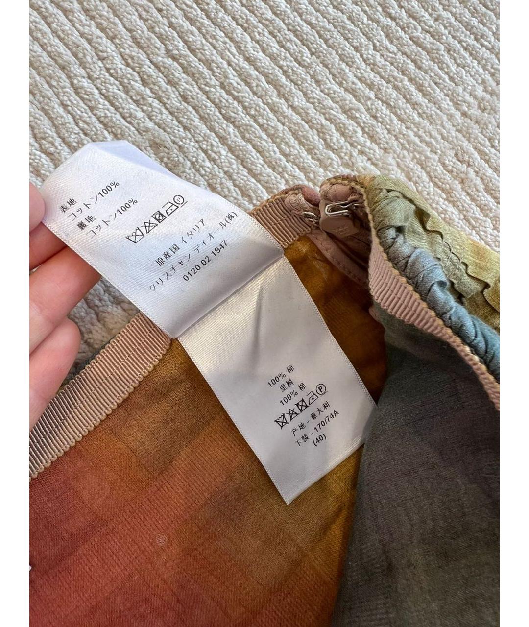 CHRISTIAN DIOR Мульти юбка макси, фото 7