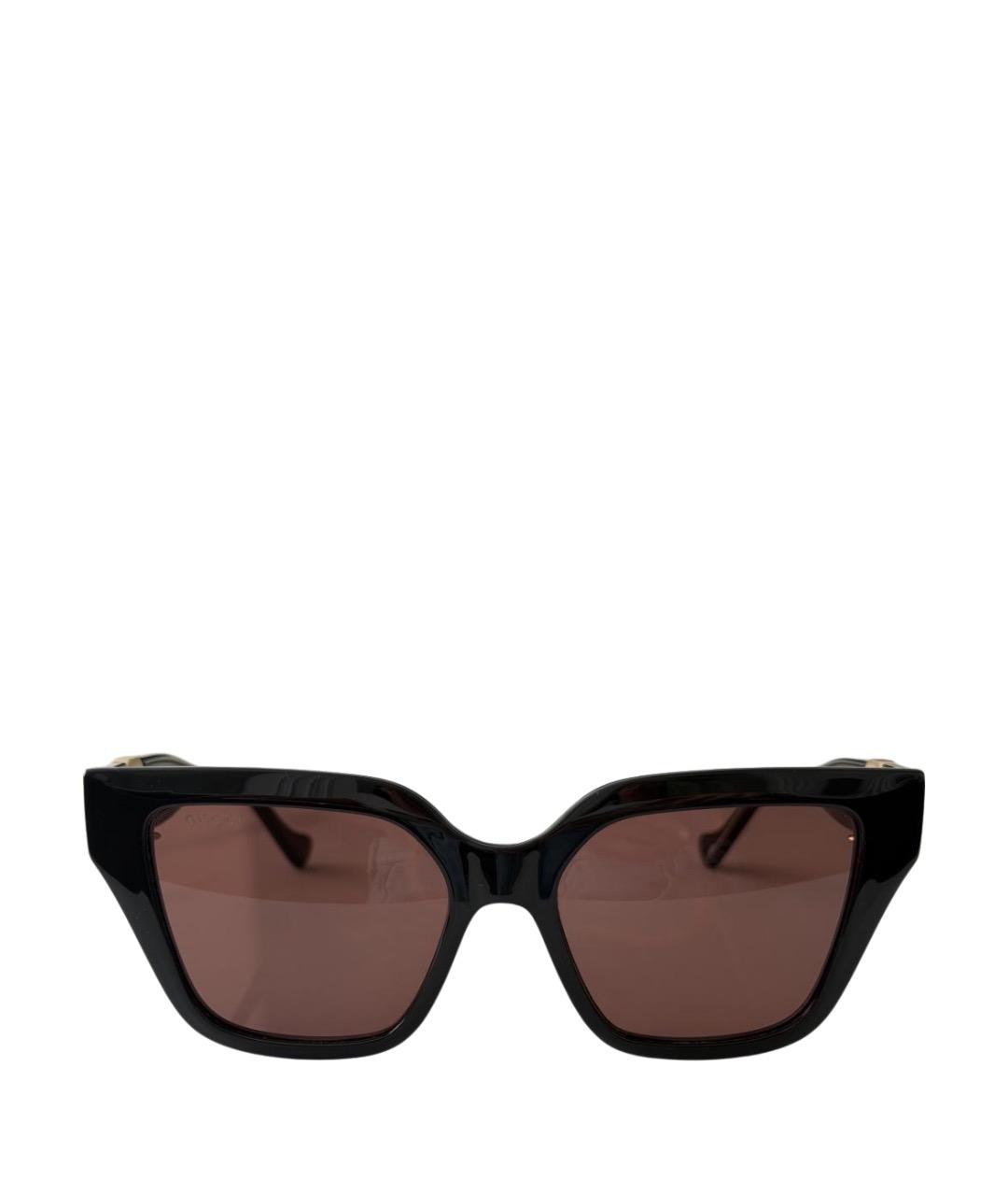 GUCCI Черные пластиковые солнцезащитные очки, фото 1