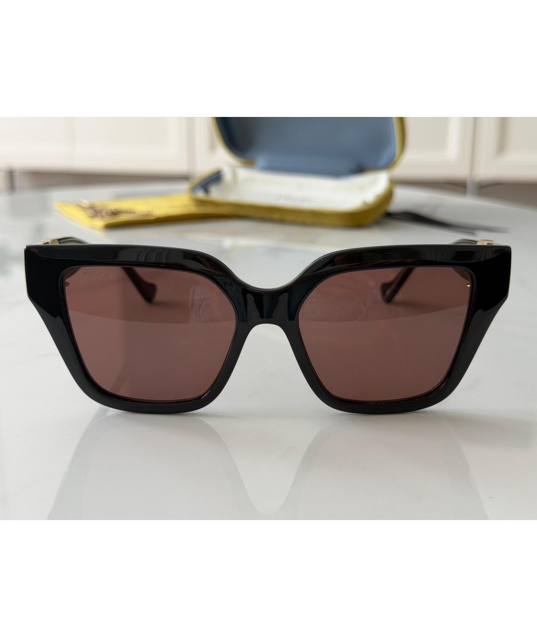 GUCCI Черные пластиковые солнцезащитные очки, фото 5