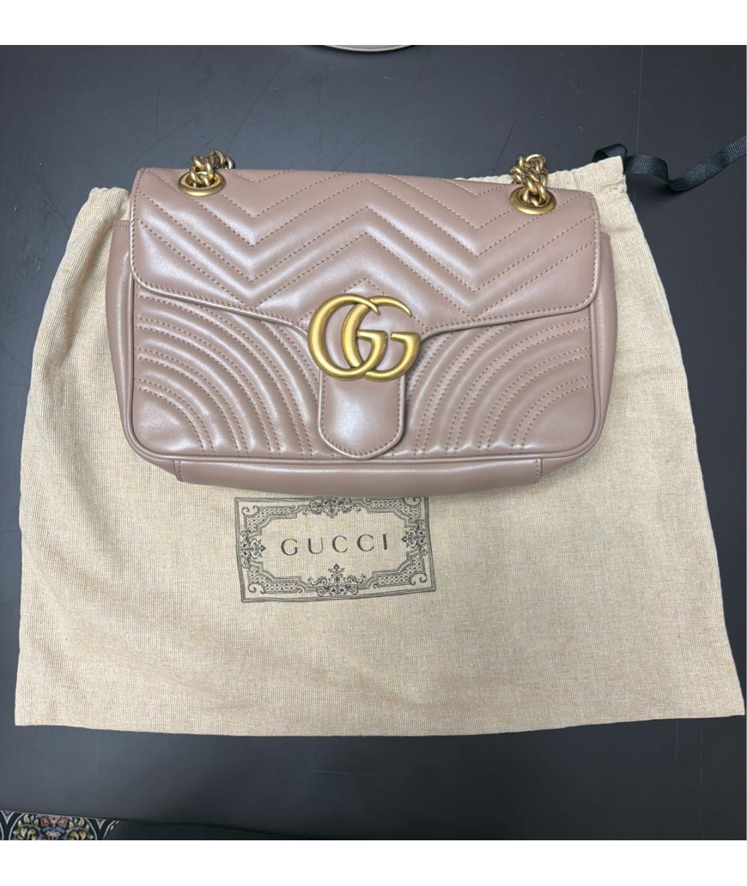 GUCCI Розовая кожаная сумка через плечо, фото 5