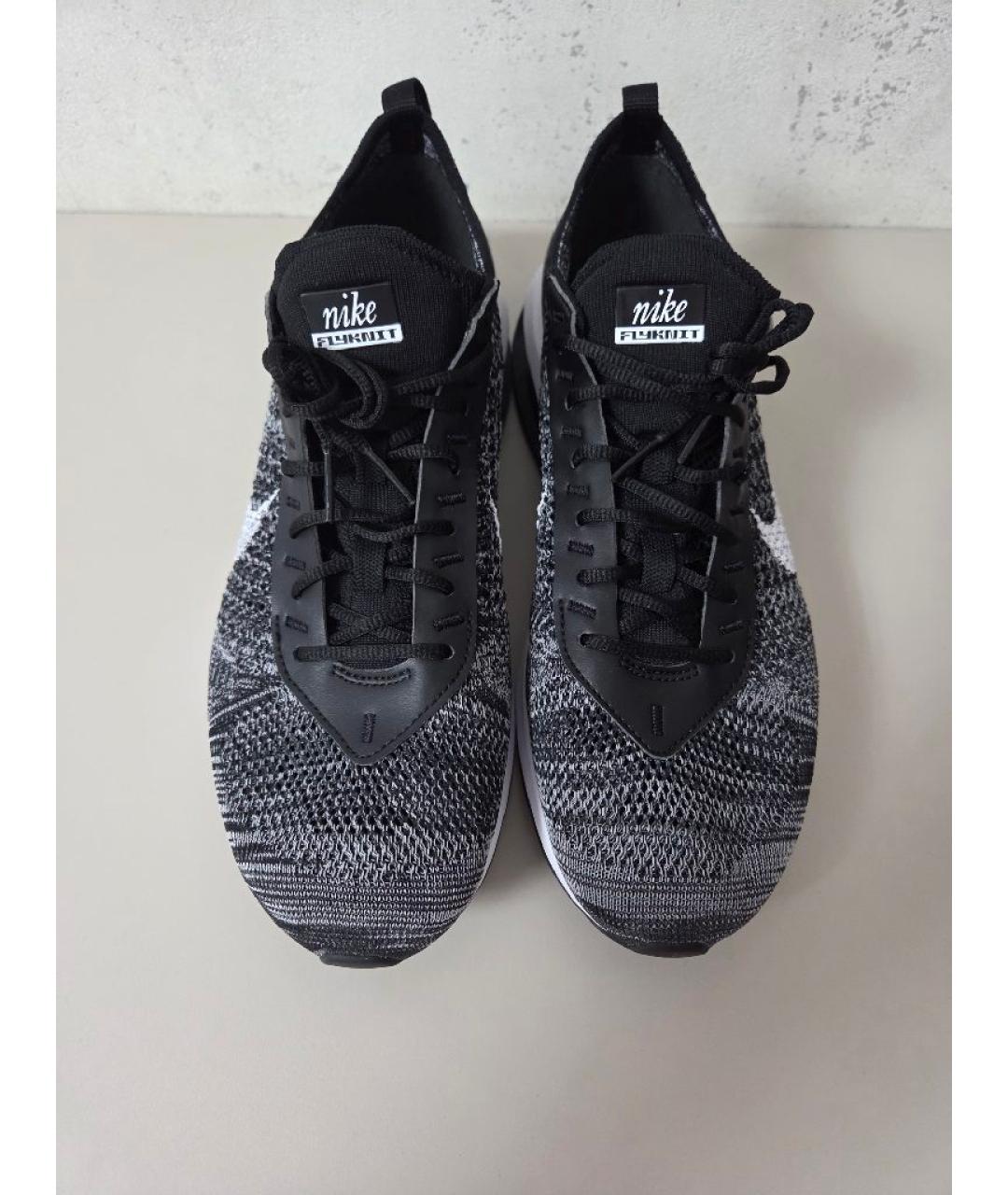 NIKE Черные текстильные высокие кроссовки / кеды, фото 2