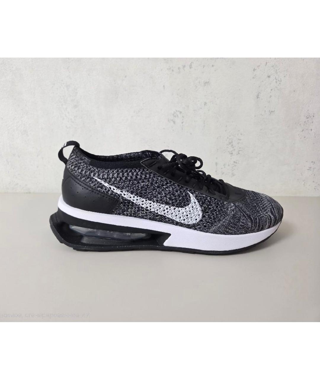 NIKE Черные текстильные высокие кроссовки / кеды, фото 6