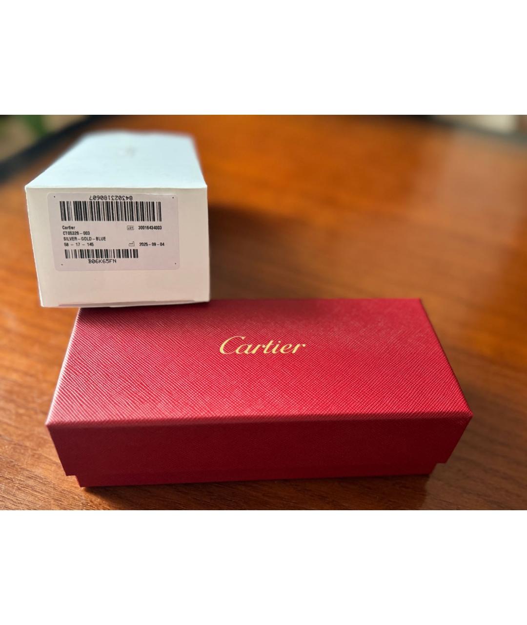 CARTIER Золотые металлические солнцезащитные очки, фото 5