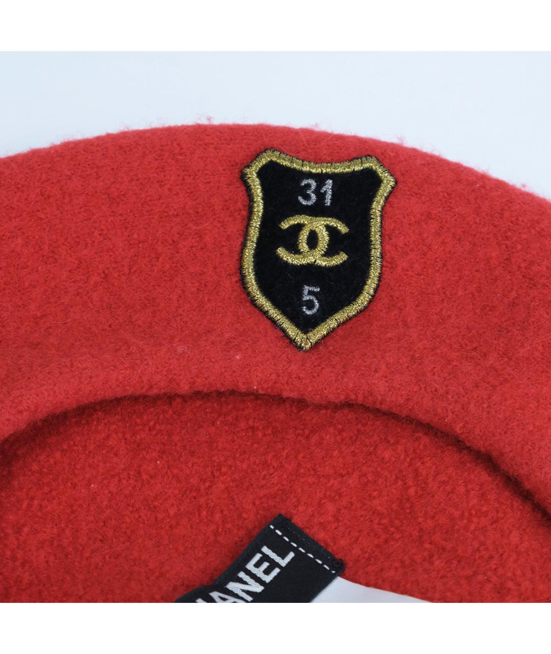 CHANEL Красная шерстяная шляпа, фото 5