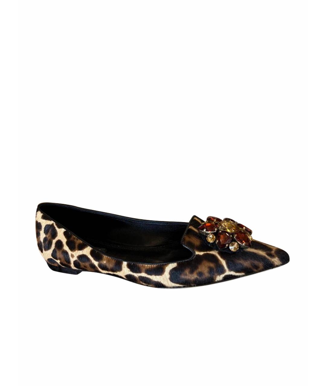 DOLCE&GABBANA Бежевые балетки, фото 1