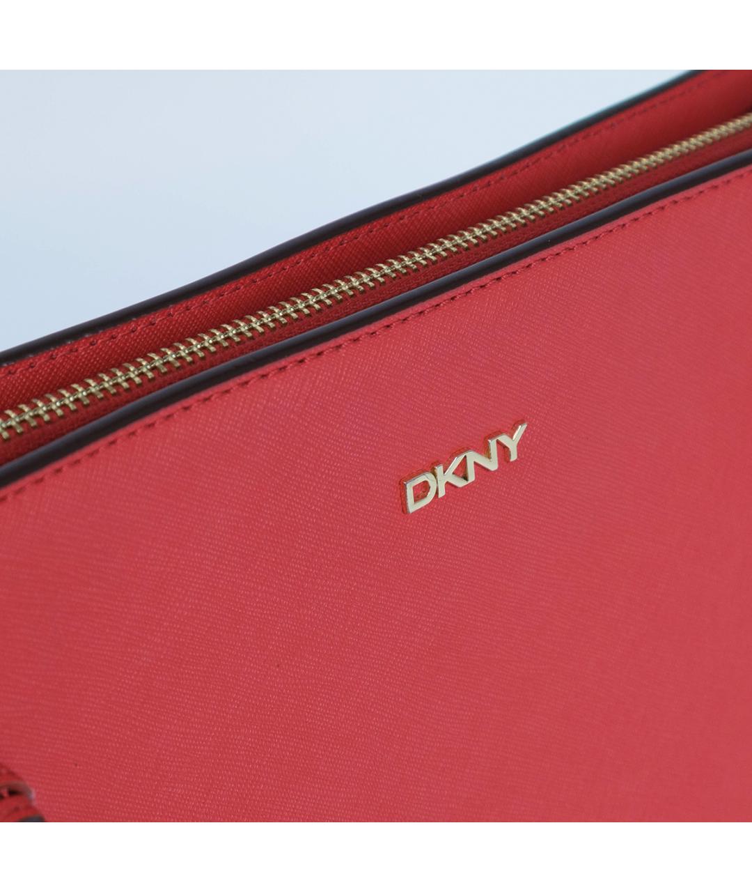 DKNY Красная кожаная сумка тоут, фото 5
