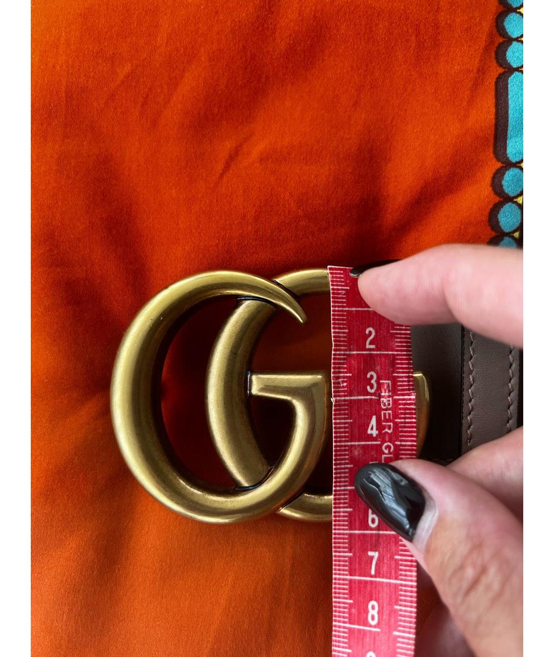 GUCCI Коричневый кожаный ремень, фото 8