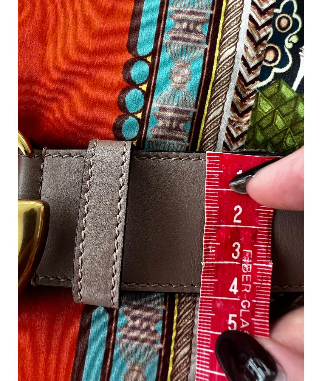 GUCCI Коричневый кожаный ремень, фото 6