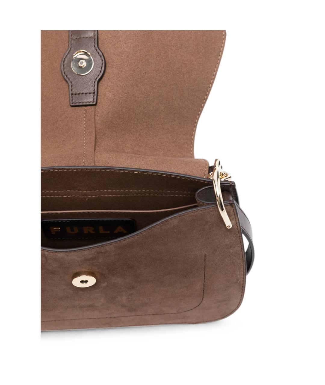 FURLA Коричневая сумка через плечо, фото 3