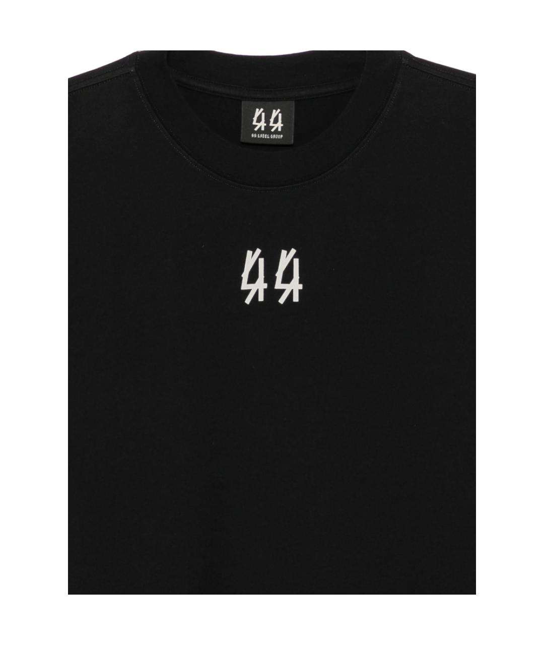 44 LABEL Черная хлопковая футболка, фото 3