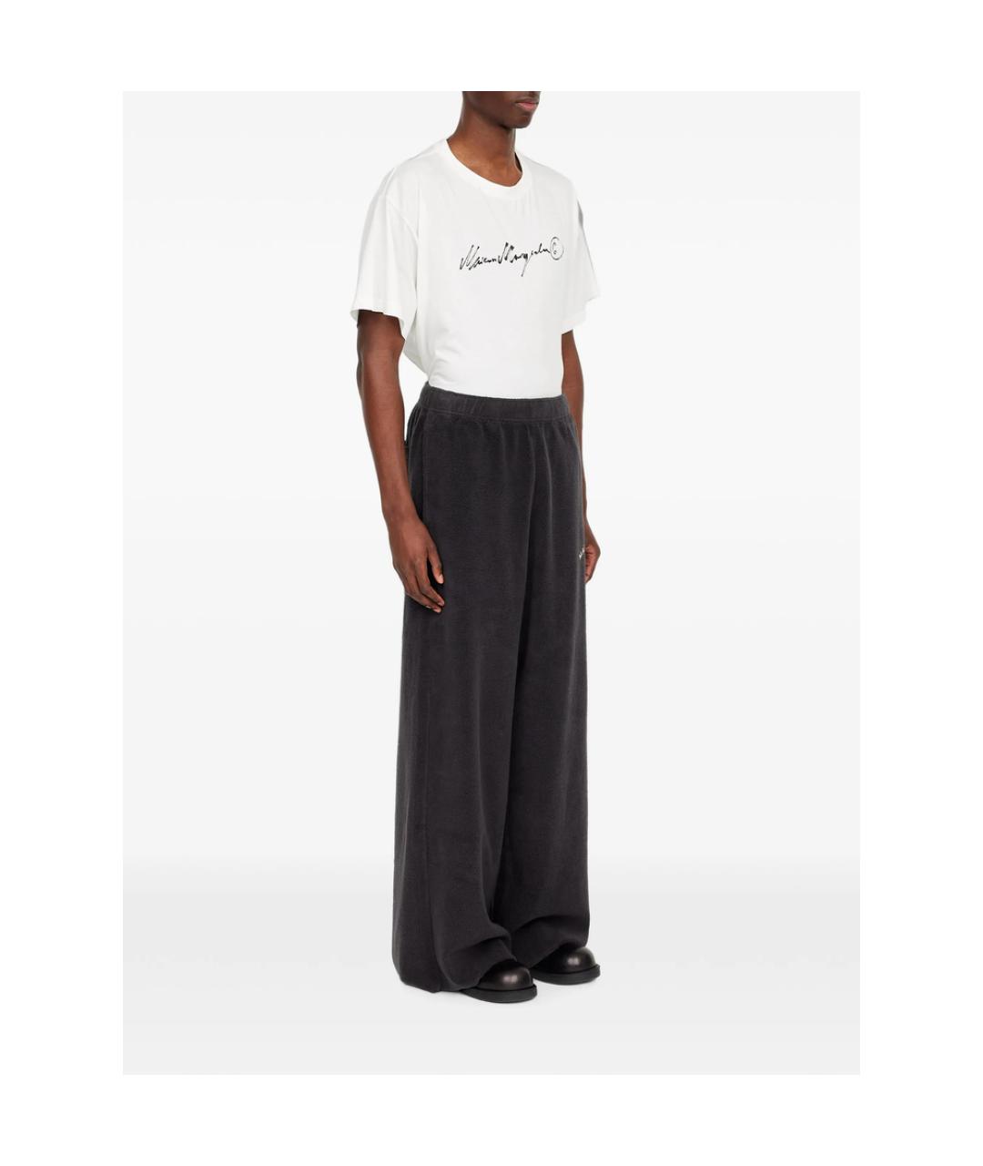 MM6 MAISON MARGIELA Серые хлопковые повседневные брюки, фото 3