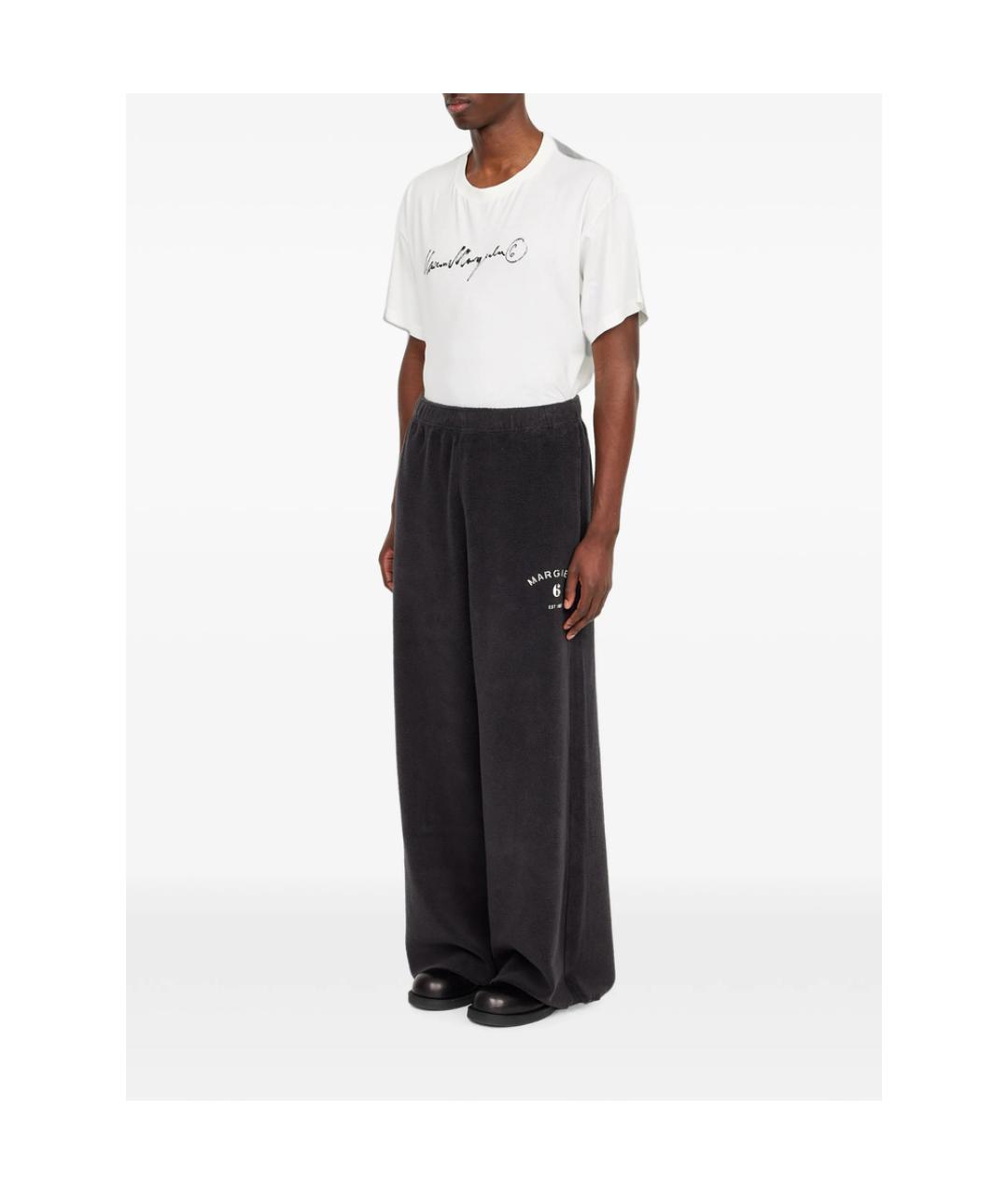 MM6 MAISON MARGIELA Серые хлопковые повседневные брюки, фото 5