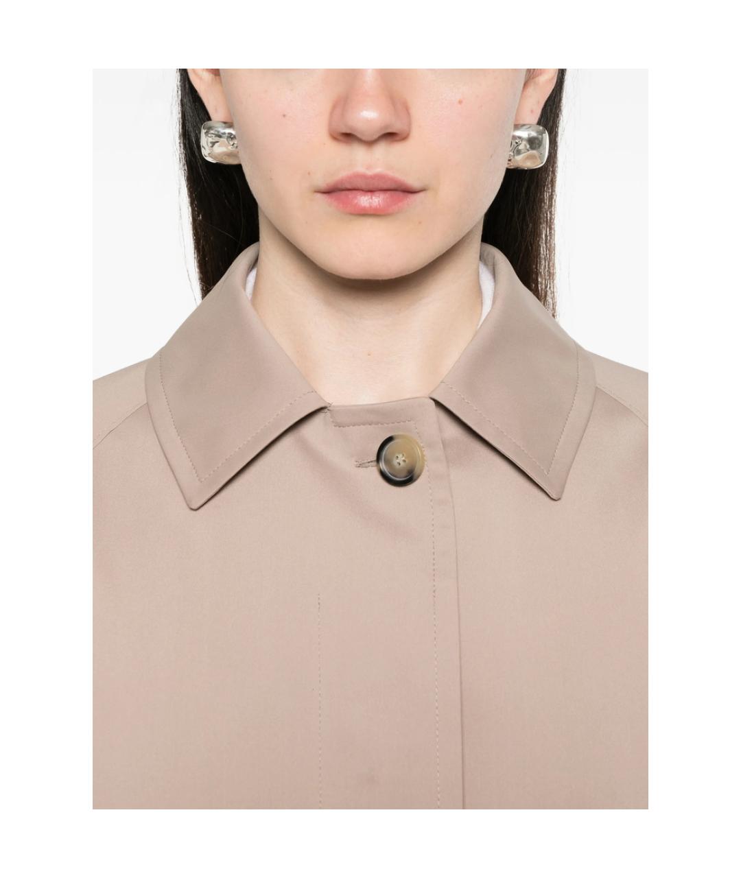 HARRIS WHARF LONDON Бежевое полиэстеровое пальто, фото 3