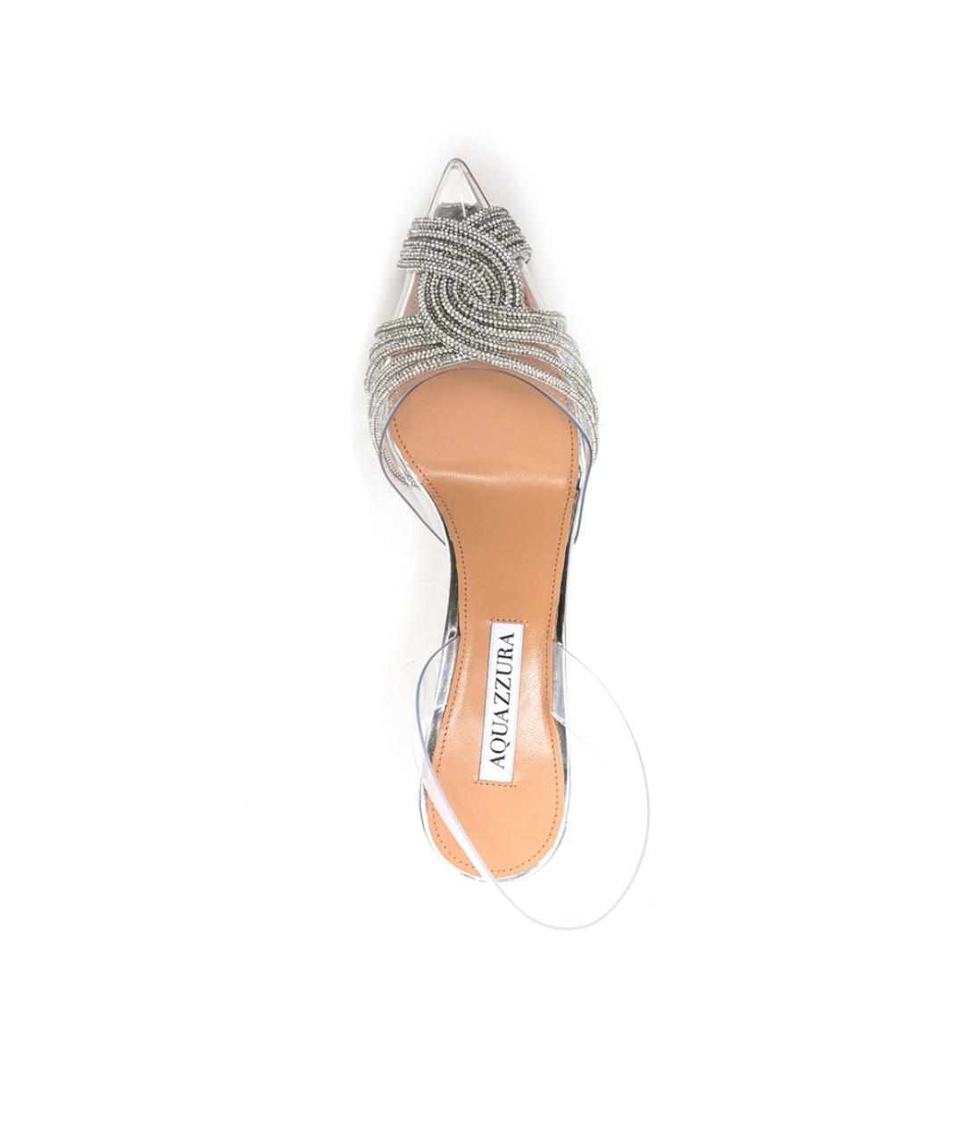 AQUAZZURA Серебряные туфли, фото 3