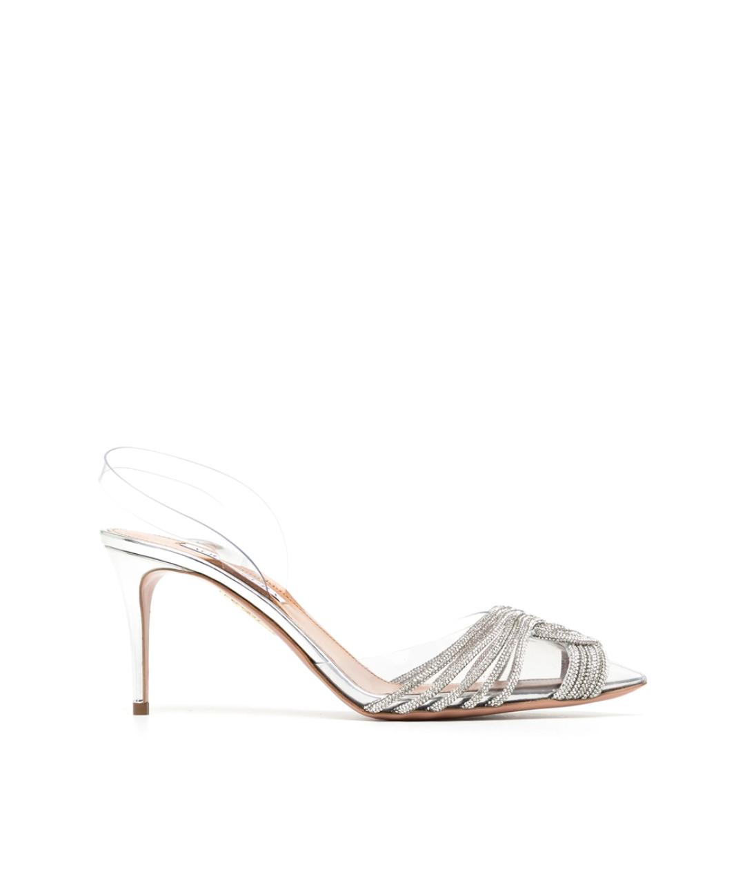 AQUAZZURA Серебряные туфли, фото 1