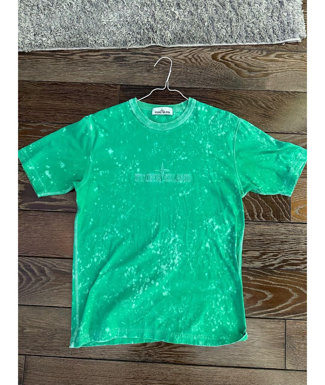 STONE ISLAND Зеленая майка, фото 4