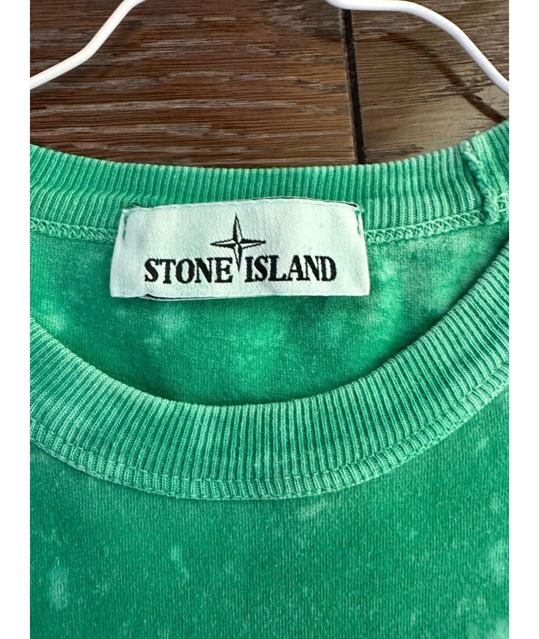 STONE ISLAND Зеленая майка, фото 3
