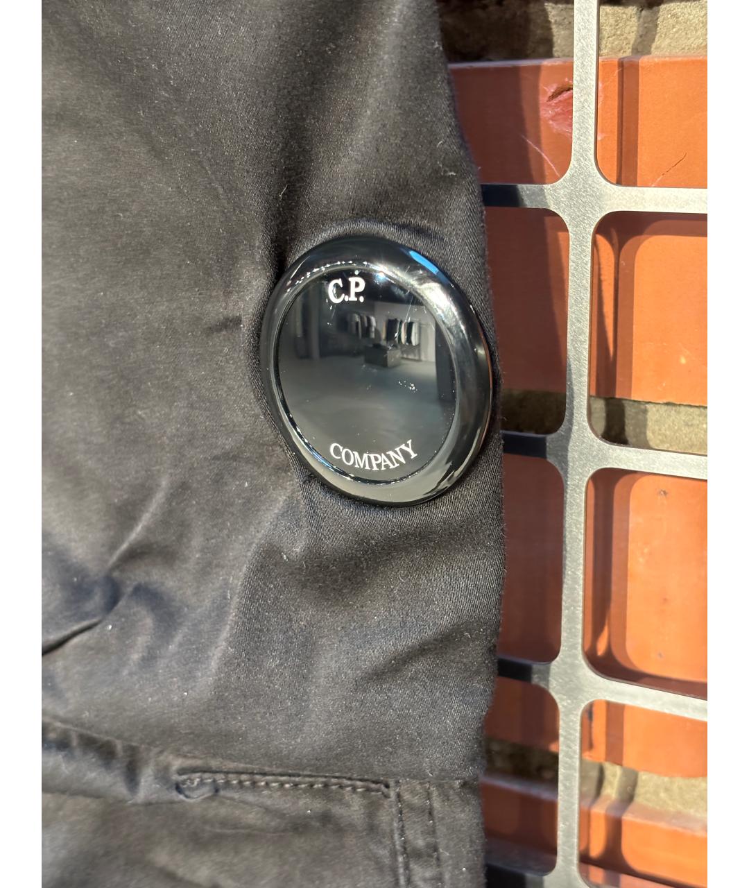 CP COMPANY Черные хлопко-эластановые повседневные брюки, фото 8