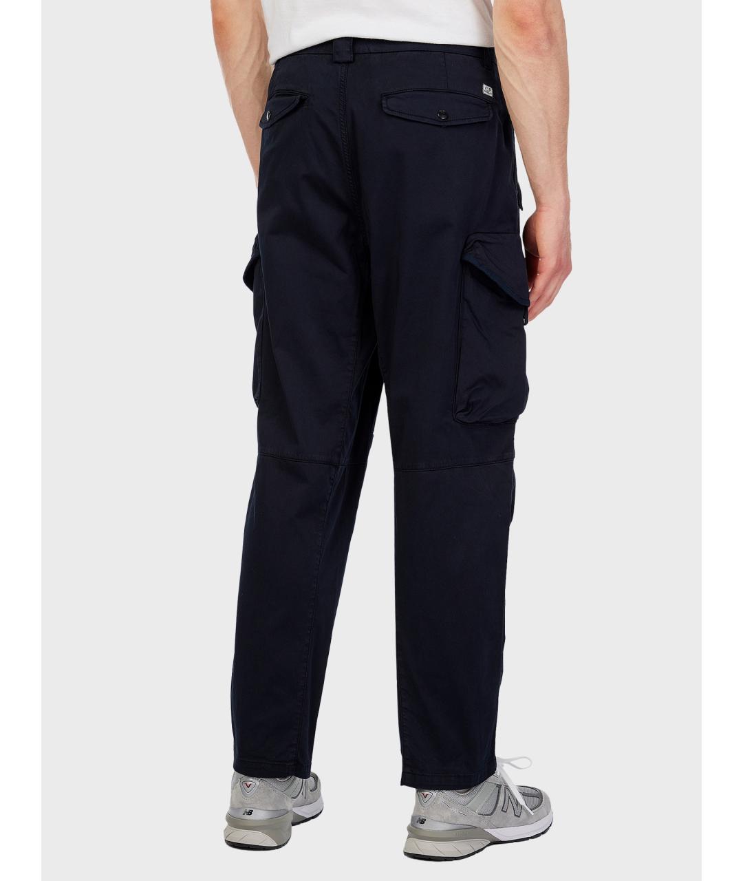 CP COMPANY Черные хлопко-эластановые повседневные брюки, фото 3