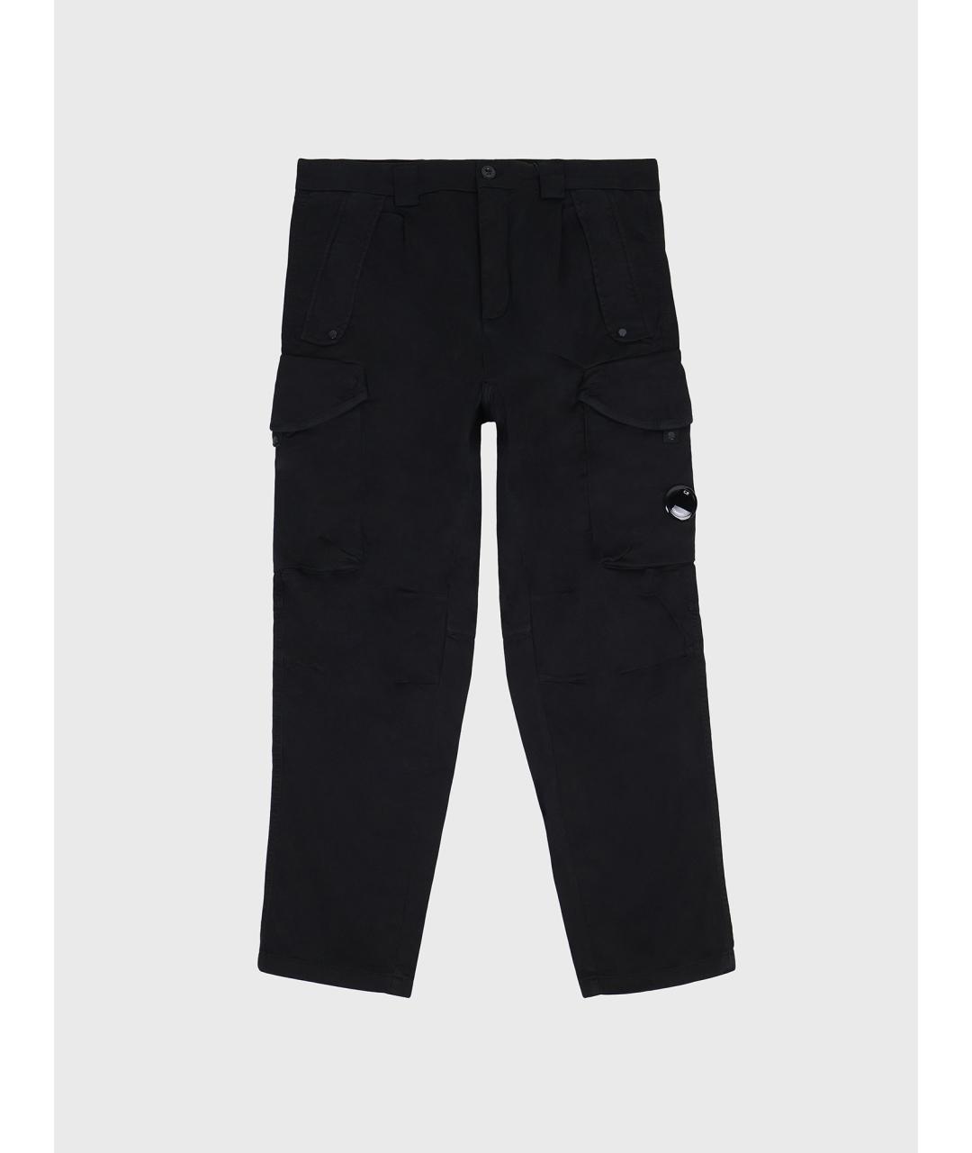 CP COMPANY Черные хлопко-эластановые повседневные брюки, фото 10